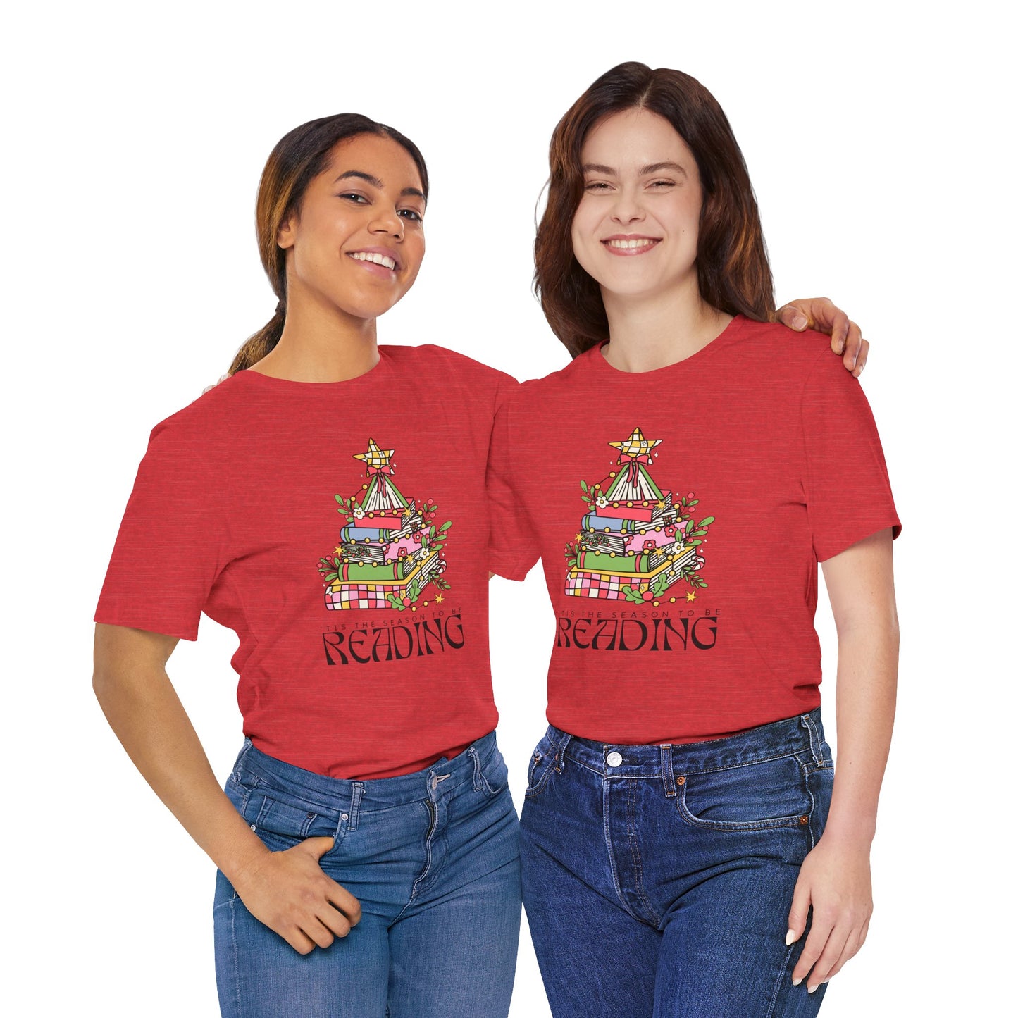 The Holiday Collection - "Tis the Season to Be Reading" Bella + Canvas T-Shirt – Perfect for Book Lovers & the Holidays!