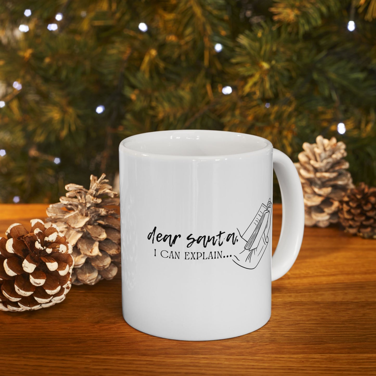 The Holiday Collection - "Dear Santa, I Can Explain..." Mug | Book Lover Gift | Funny Literary Mug | Holiday Mug for Bookworms | 11oz & 15oz Sizes