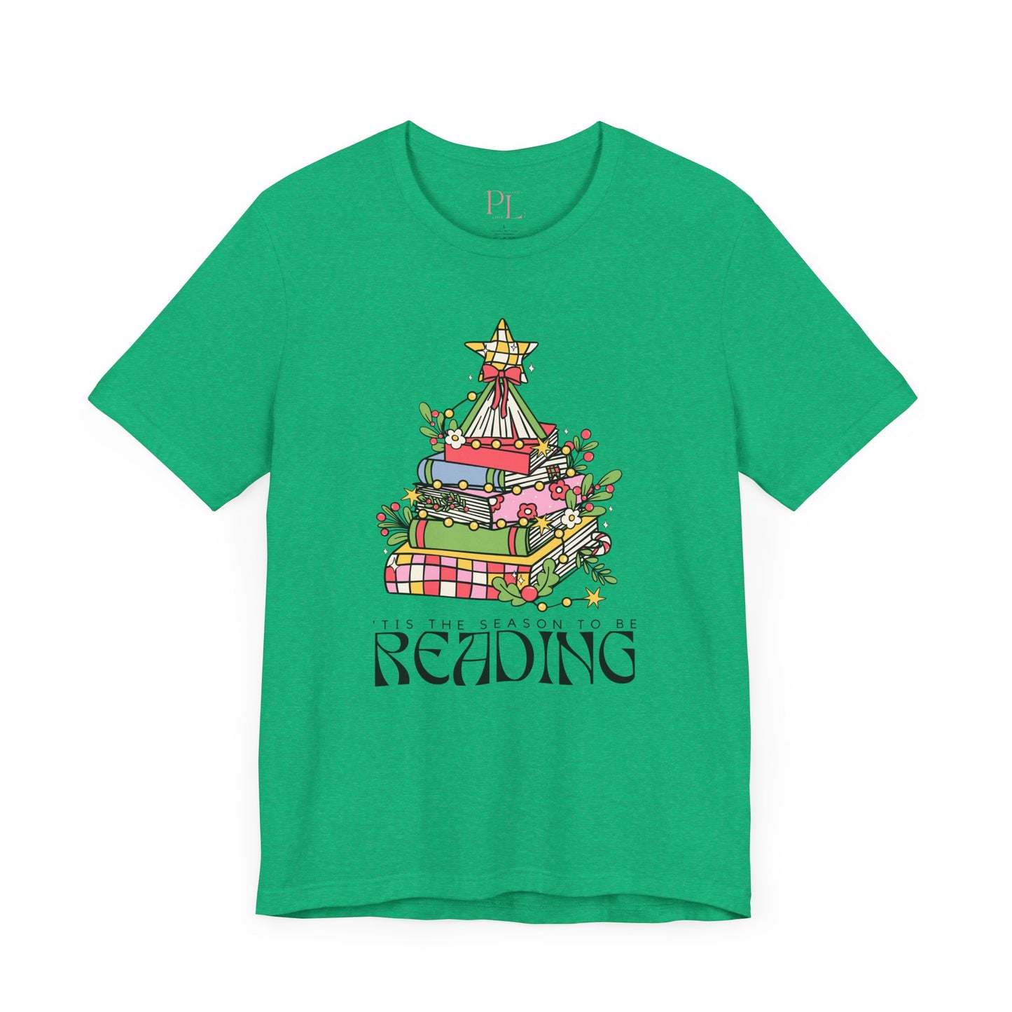 The Holiday Collection - "Tis the Season to Be Reading" Bella + Canvas T-Shirt – Perfect for Book Lovers & the Holidays!