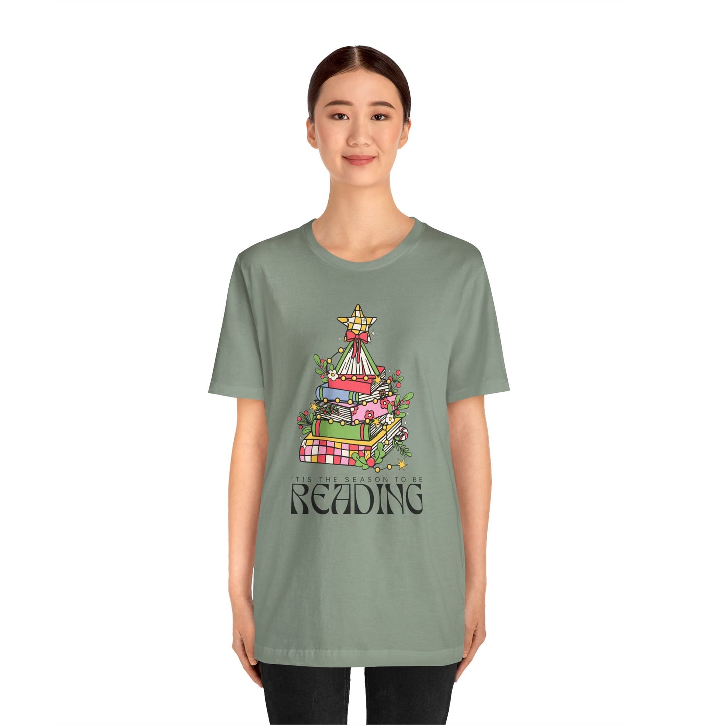 The Holiday Collection - "Tis the Season to Be Reading" Bella + Canvas T-Shirt – Perfect for Book Lovers & the Holidays!