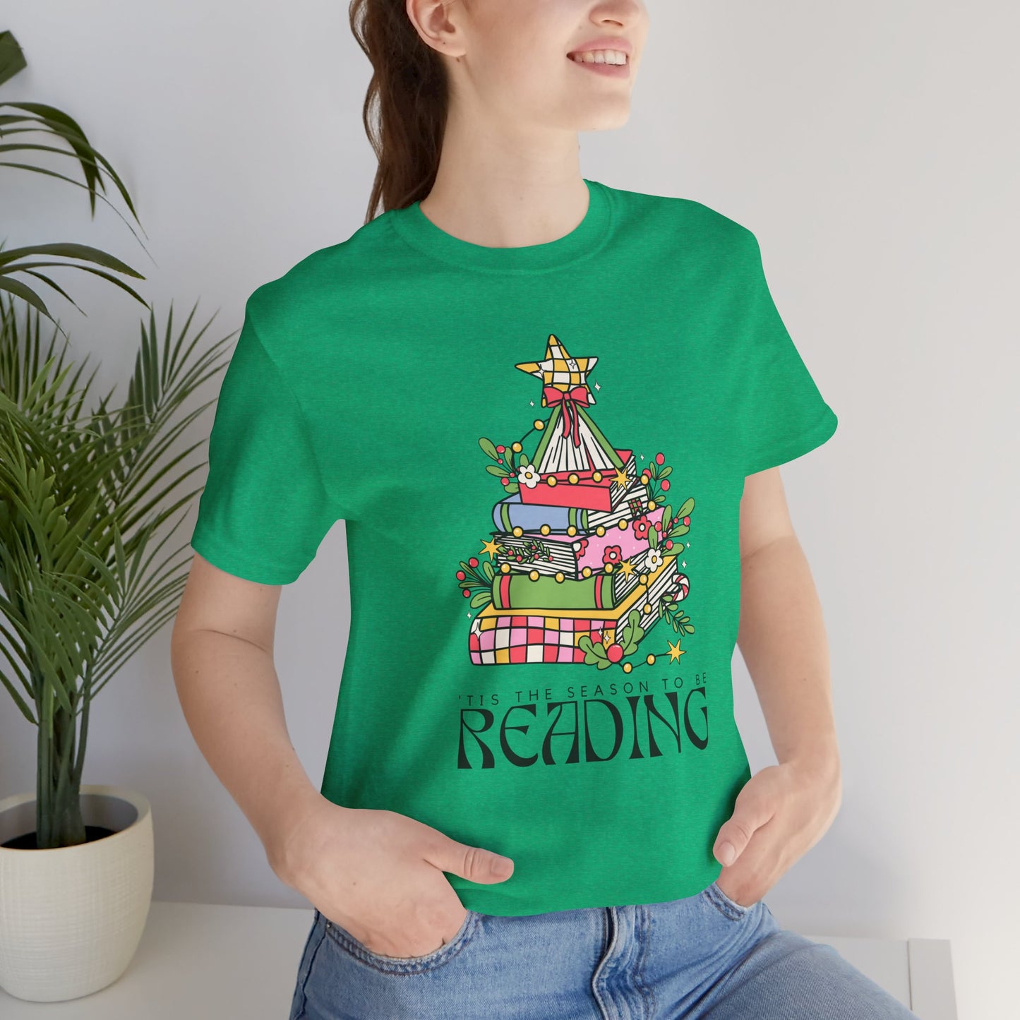 The Holiday Collection - "Tis the Season to Be Reading" Bella + Canvas T-Shirt – Perfect for Book Lovers & the Holidays!