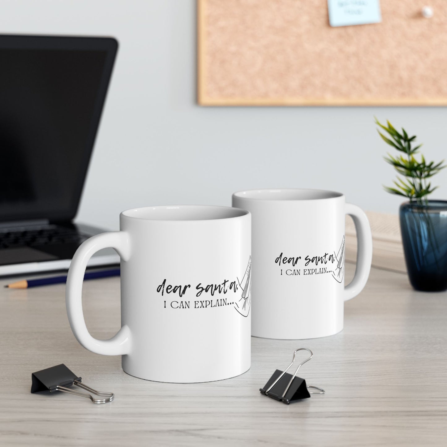 The Holiday Collection - "Dear Santa, I Can Explain..." Mug | Book Lover Gift | Funny Literary Mug | Holiday Mug for Bookworms | 11oz & 15oz Sizes