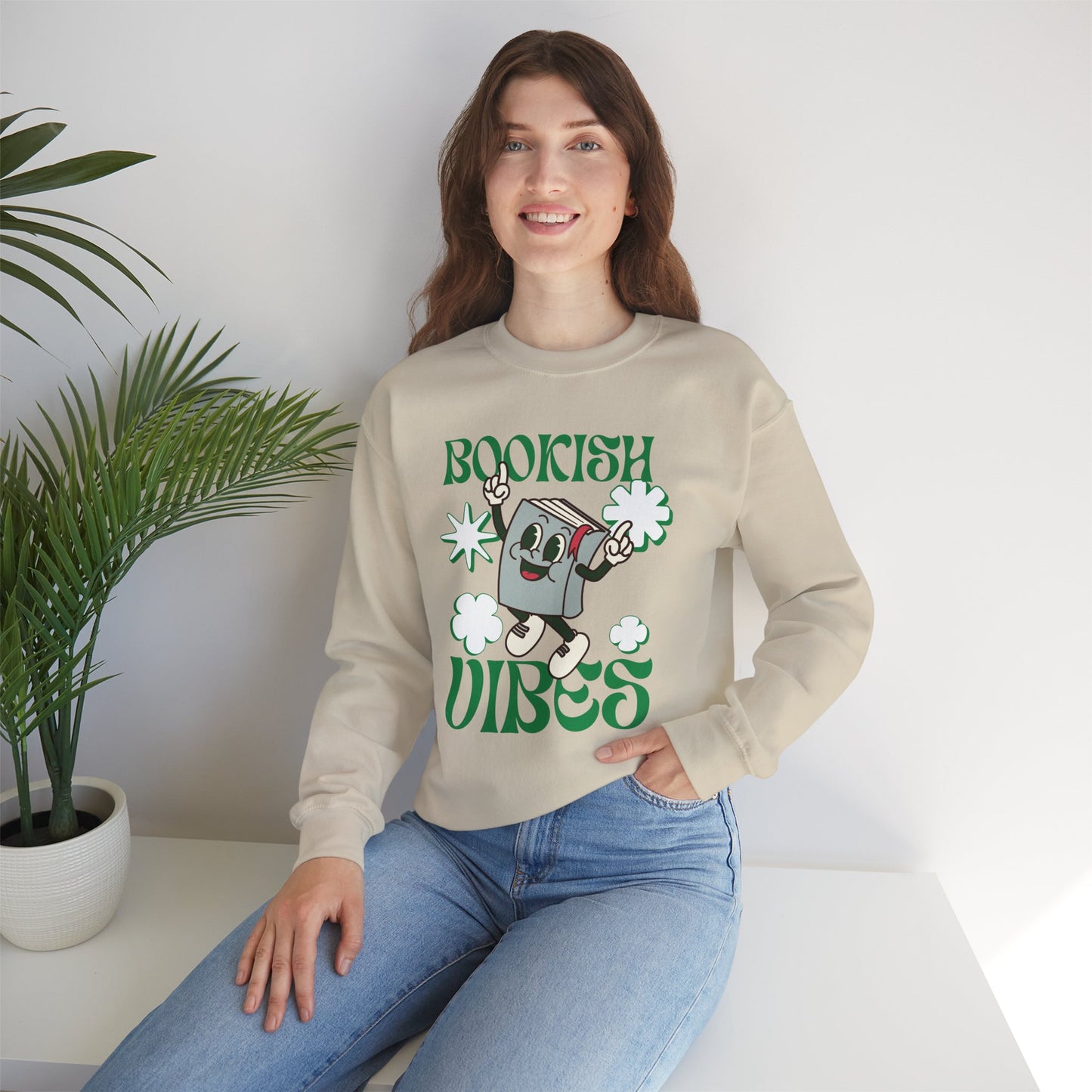 The Retro Collection - "Bookish Vibes" Crewneck Sweatshirt