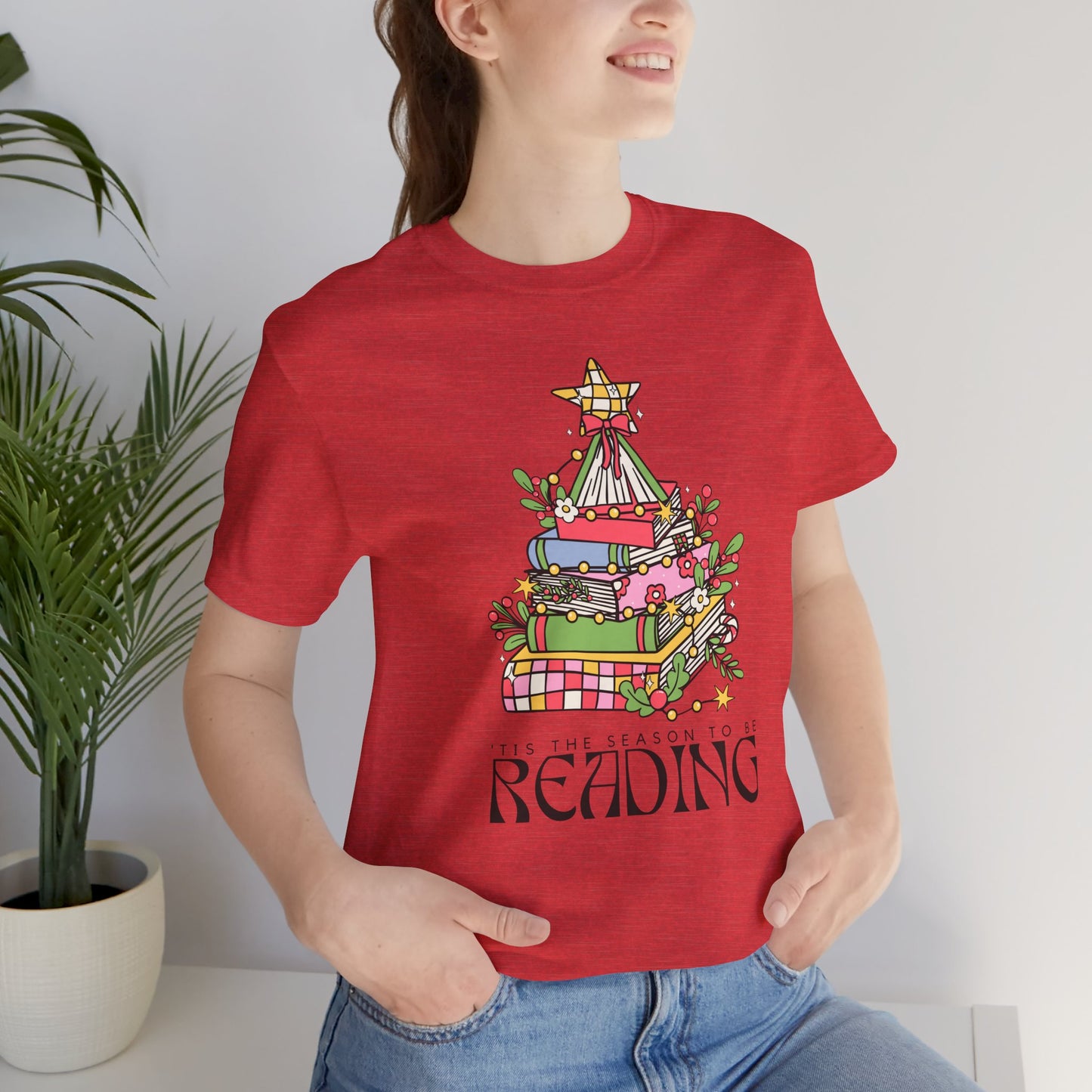 The Holiday Collection - "Tis the Season to Be Reading" Bella + Canvas T-Shirt – Perfect for Book Lovers & the Holidays!