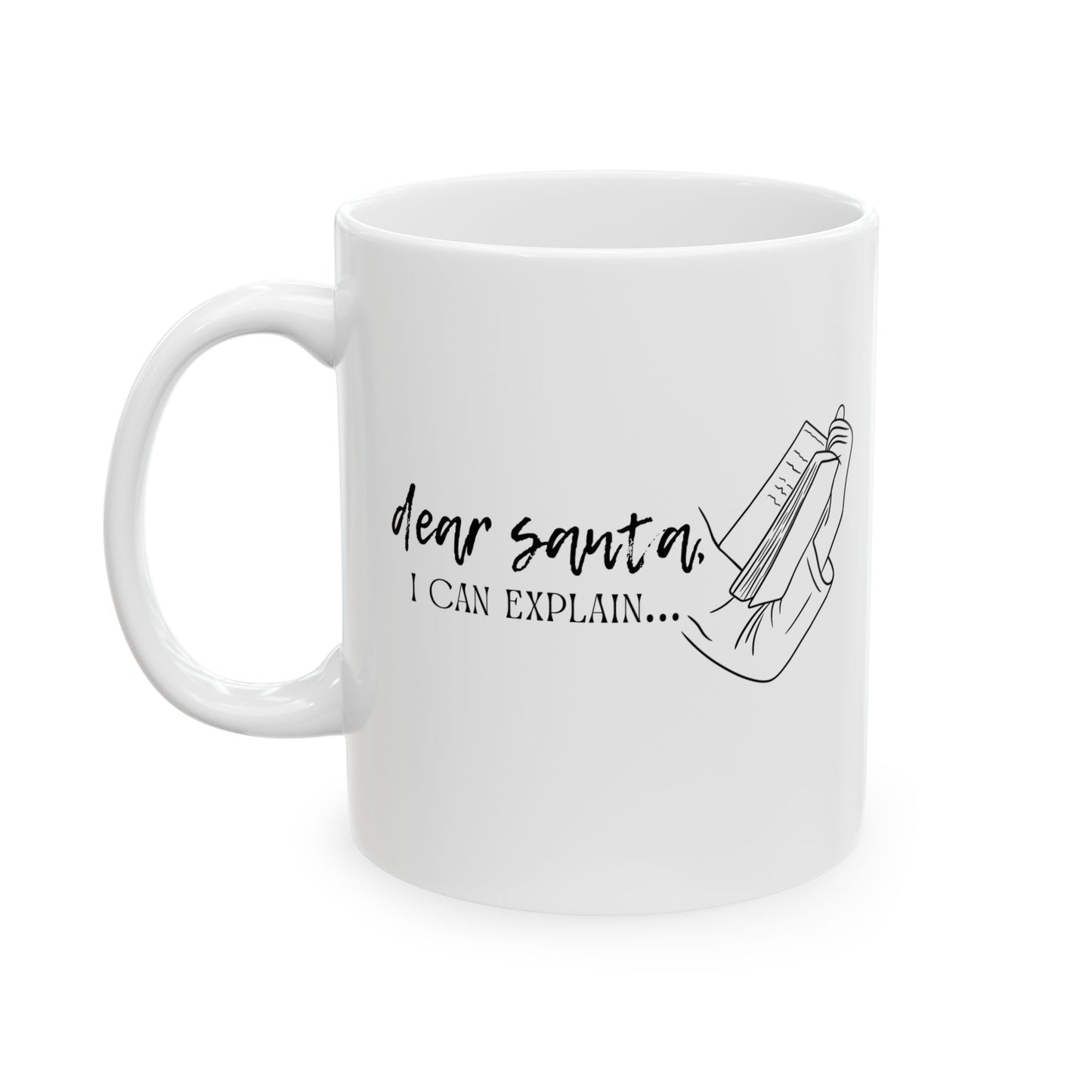 The Holiday Collection - "Dear Santa, I Can Explain..." Mug | Book Lover Gift | Funny Literary Mug | Holiday Mug for Bookworms | 11oz & 15oz Sizes